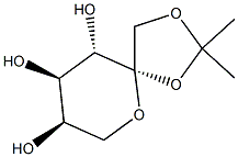 1,2-O-Isopropylidene-beta-D-fructopyrase Struktur