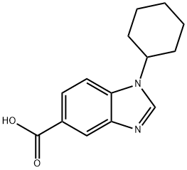 1-Cyclohexylbenzodiazole-5-carboxylic acid Struktur
