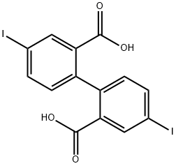 4,4'-二碘 - [1,1'-联苯] -2,2'-二羧酸,66975-85-7,结构式