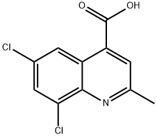 6,8-Dichloro-2-Methyl-quinoline-4-carboxylicacid Struktur