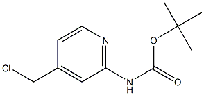 (4-(氯甲基)吡啶-2-基)氨基甲酸叔丁酯, 672324-82-2, 结构式