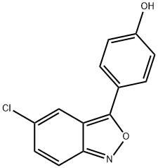 5-Chloro-3-(4-hydroxyphenyl)-2,1-benzisoxazole Struktur
