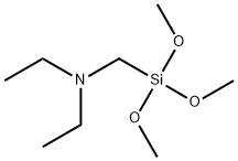 ジエチルアミノメチルトリメトキシシラン 化学構造式