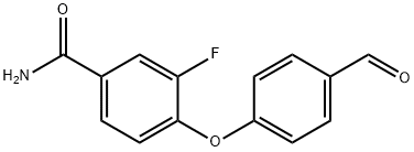 3-FLUORO-4-(4-FORMYLPHENOXY)BENZAMIDE Structure