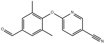 6-(4-甲酰-2,6-二甲基苯氧基)氰吡啶, 676495-32-2, 结构式