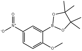 2-Methoxy-5-nitrophenylboronic acid pinacol ester 化学構造式