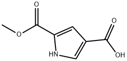 5-(甲氧羰基)-1H-吡咯-3-羧酸, 67858-48-4, 结构式