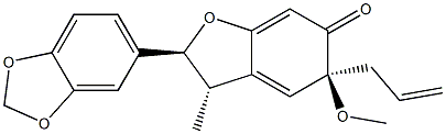 [2S-(2ALPHA,3BETA,5BETA)]-2-(1,3-苯并二氧戊环-5-基)-3,5-二氢-5-甲氧基-3-甲基-5-(2-丙烯基)-6(2H)-苯并呋喃酮,67920-48-3,结构式