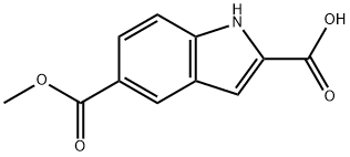 5-(Methoxycarbonyl)-1H-indole-2-carboxylicacid Struktur