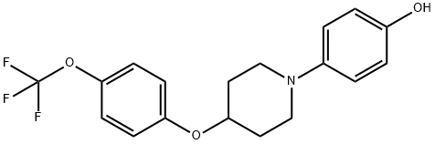 4-(4-(4-三氟甲氧基)-苯氧基)哌啶-1-基)苯酚,681482-81-5,结构式
