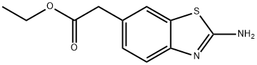 (2-氨基-苯并噻唑-6-基)-乙酸乙酯, 68195-02-8, 结构式