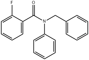 N-ベンジル-2-フルオロ-N-フェニルベンズアミド 化学構造式