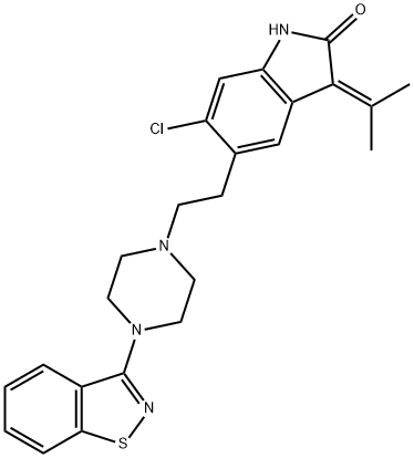 Isopropylidene ziprasidone 化学構造式