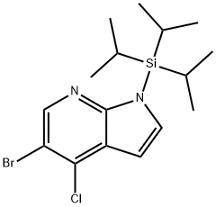 (5-broMo-4-chloropyrrolo[2,3-b]pyridin-1-yl)-tri(propan-2-yl)silane Struktur