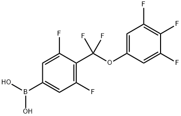 [4-[Difluoro(3,4,5-trifluorophenoxy)methyl]-3,5-difluorophenyl]boronic acid Struktur