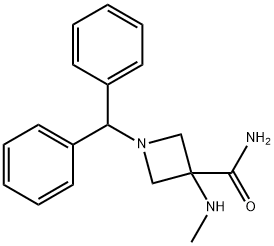 1-benzhydryl-3-(MethylaMino)azetidine-3-carboxaMide Struktur