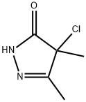 4-Chloro-3,4-diMethyl-2-pyrazolin-5-one, 68654-32-0, 结构式