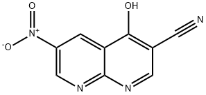 4-HYDROXY-6-NITRO-1,8-NAPHTHYRIDINE-3-CARBONITRILE Struktur