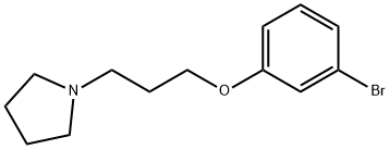 1-(3-(3-溴苯氧基)丙基)吡咯烷, 690650-23-8, 结构式