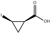 (1R,2R)-2-ヨードシクロプロパンカルボン酸 化学構造式
