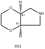 (4aR,7aS)-hexahydro-2H-[1,4]dioxino[2,3-c]pyrrole hydrochloride 结构式