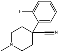 4-(2-Fluorophenyl)-1-Methylpiperidine-4-carbonitrile Struktur
