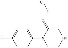 1-(4-フルオロフェニル)ピペラジン-2-オン塩酸塩 化学構造式