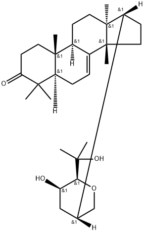 (13α,14β,17α,20S,23R,24S)-21,24-エポキシ-23,25-ジヒドロキシ-5α-ラノスタ-7-エン-3-オン 化学構造式