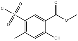 5-Chlorosulfonyl-2-hydroxy-4-Methyl-benzoic acid Methyl ester 化学構造式