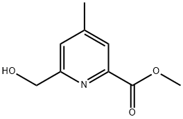 6-(羟甲基)-4-甲基吡啶甲酸甲酯, 69971-39-7, 结构式