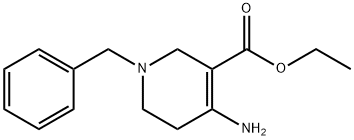 4-アミノ-1-ベンジル-1,2,5,6-テトラヒドロピリジン-3-カルボン酸エチル 化学構造式