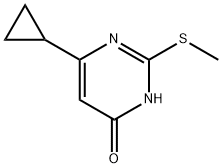 6-环丙基-2-(甲巯基)嘧啶-4(3H)-酮, 7043-06-3, 结构式