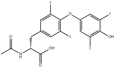 N-Acetyl D-Thyroxine 化学構造式