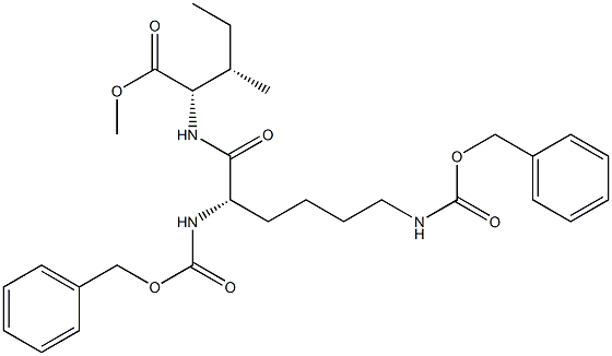 N,N'-BIS(CARBOBENZYLOXY)-L-LYSYL-L-ISOLEUCINE METHYL ESTER 化学構造式