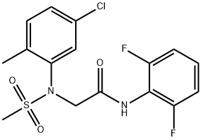 2-(N-(5-chloro-2-Methylphenyl)MethylsulfonaMido)-N-(2,6-difluorophenyl)acetaMide Structure