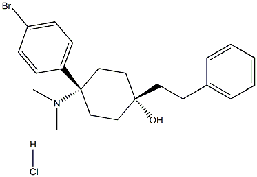 Cyclohexanol, 4-(4-broMophenyl)-4-(diMethylaMino)-1-(2-phenylethyl)-, hydrochloride, trans- (9CI) Struktur