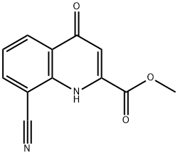8-Cyano-4-oxo-1,4-dihydro-quinoline-2-carboxylic acid Methyl ester Structure