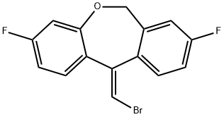 (E)-11-BroMoMethylene-3,8-difluoro-6,11-dihydro-dibenzo[b,e]oxepine Struktur