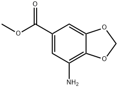 METHYL 7-AMINOBENZO[D][1,3]DIOXOLE-5-CARBOXYLATE, 7106-97-0, 结构式