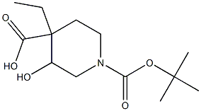 顺式-1-BOC-3-羟基哌啶-4-甲酸乙酯, 71233-28-8, 结构式