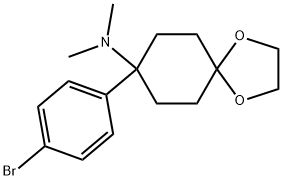 8-(4-BroMophenyl)-N,N-diMethyl-1,4-dioxaspiro[4.5]decan-8-aMine Structure