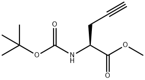 (2S)-2-[[(1,1-Dimethylethoxy)carbonyl]amino]-4-pentynoic acid methyl ester Structure