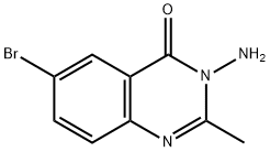 3-アミノ-6-ブロモ-2-メチルキナゾリン-4(3H)-オン 化学構造式