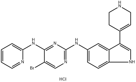 5-broMo-N4-(pyridin-2-yl)-N2-(3-(1,2,3,6-tetrahydropyridin-4-yl)-1H-indol-5-yl)pyriMidine-2,4-diaMine Structure
