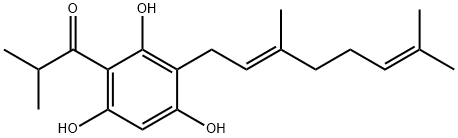 2-Geranyl-4-isobutyrylphloroglucinol 化学構造式