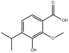 3-羟基-4-异丙基-2-甲氧基苯甲酸, 72023-40-6, 结构式