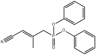 P-[(2E)-3-Cyano-2-Methyl-2-propen-1-yl]phosphonic Acid Diphenyl Ester Structure