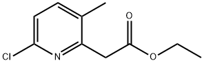 ethyl 2-(6-chloro-3-Methylpyridin-2-yl)acetate 结构式