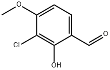 3-氯-4-甲氧基水杨醛 结构式