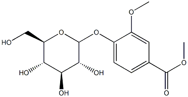 Methyl vanillate glucoside 化学構造式